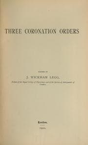 Tapa de Three coronation orders