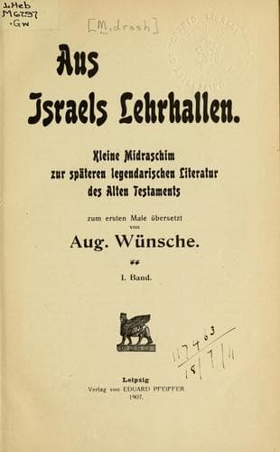 Tapa de Aus Israels Lehrhallen
