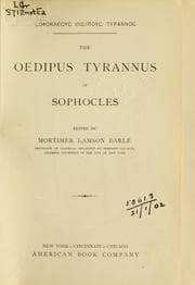 Tapa de Oedipus Tyrannus