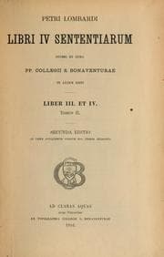 Tapa de Libri IV Sententiarum