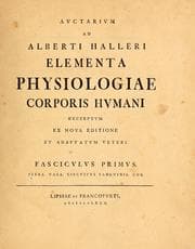 Tapa de Auctarium ad Alberti Halleri Elementa physiologiae corporis humani excerptum ex nova editione et adaptatum veteri ...