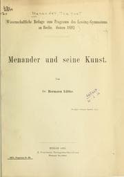 Tapa de Menander und seine Kunst