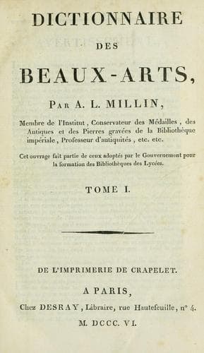Tapa de Dictionnaire des beaux-arts