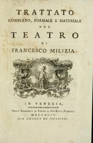 Tapa de Trattato completo, formale e materiale del teatro