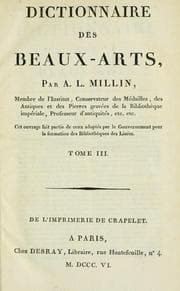 Tapa de Dictionnaire des beaux-arts