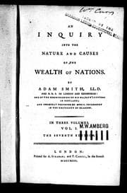 Tapa de An inquiry into the nature and causes of the wealth of nations