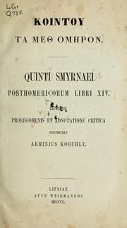 Tapa de Posthomericorum libri XIV