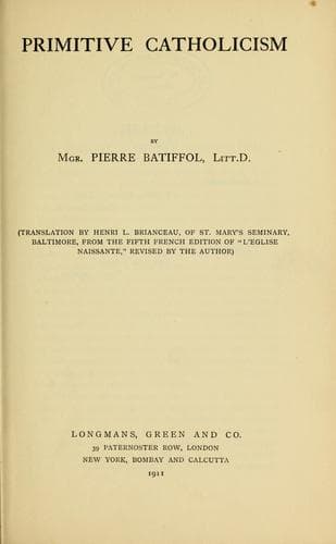 Tapa de Primitive Catholicism