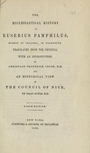 Tapa de The ecclesiastical history of Eusebius Pamphilus...