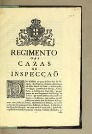 Tapa de Regimento das cazas de inspecçaõ