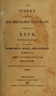 Tapa de The works of the late Dr. Benjamin Franklin