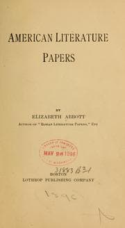 Tapa de American literature papers