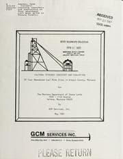 Tapa de Cultural resource inventory and evaluation of four abandoned coal mine sites in Wibaux County, Montana for the Montana Department of State Lands