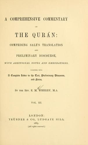 Tapa de A comprehensive commentary on the Qurán