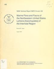 Tapa de Marine flora and fauna of the northeastern United States--lichens (Ascomycetes) of the intertidal region