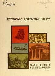 Tapa de Economic potential study, Wayne County, North Carolina