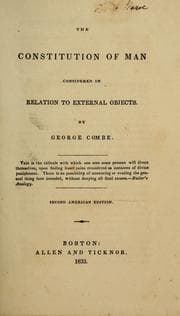 Tapa de The constitution of man considered in relation to external objects