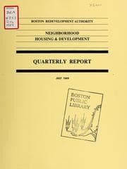 Tapa de Neighborhood housing and development management program quarterly report