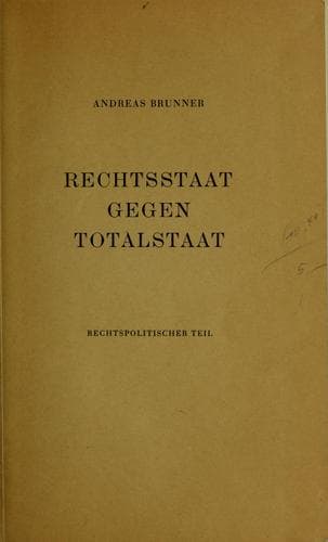 Tapa de Rechtsstaat gegen Totalstaat