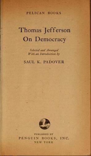 Tapa de Thomas Jefferson on democracy