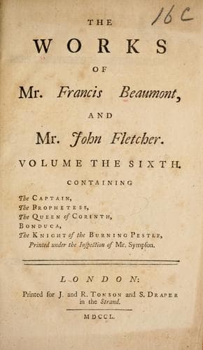 Tapa de The works of Francis Beaumont and John Fletcher