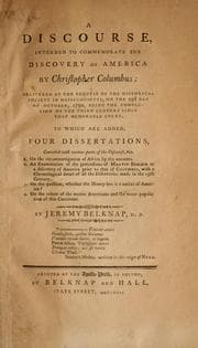 Tapa de A discourse intended to commemorate the discovery of America by Christopher Columbus
