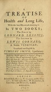 Tapa de A treatise of health and long life, with the sure means of attaining it