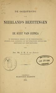 Tapa de De oorsprong van Neerland's bezittingen op de kust van Guinea
