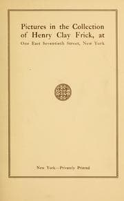 Tapa de Pictures in the collection of Henry Clay Frick