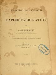 Tapa de Praktisches Handbuch der Papier-Fabrikation