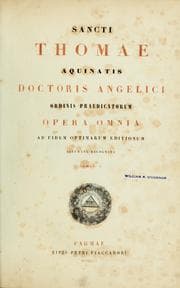 Tapa de Sancti Thomae Aquinatis Doctoris Angelici ordinis praedicatorum Opera omnia