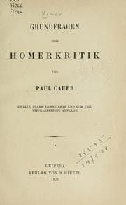 Tapa de Grundfragen der Homerkritik