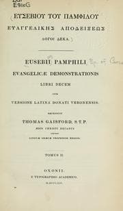 Tapa de Evangelicae demonstrationis libri decem