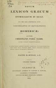 Tapa de Novum lixicon graecum etymologicum et reale