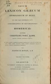Tapa de Novum lixicon graecum etymologicum et reale
