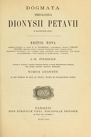 Tapa de Dogmata theologica Dionysii Petavii e Societate Jesu