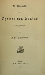 Tapa de Die Philosophie des Thomas von Aquin