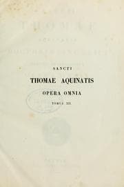 Tapa de Sancti Thomae Aquinatis Doctoris Angelici ordinis praedicatorum Opera omnia