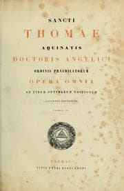 Tapa de Sancti Thomae Aquinatis Doctoris Angelici ordinis praedicatorum Opera omnia
