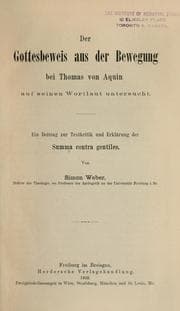 Tapa de Der Gottesbeweis aus der Bewegung bei Thomas von Aquin auf sseinen Wortlaut untersucht