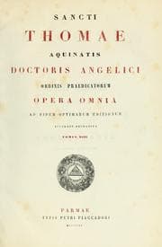 Tapa de Sancti Thomae Aquinatis Doctoris Angelici ordinis praedicatorum Opera omnia