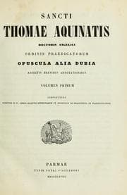 Tapa de Sancti Thomae Aquinatis Doctoris Angelici ordinis praedicatorum Opera omnia