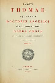 Tapa de Sancti Thomae Aquinatis Doctoris Angelici ordinis praedicatorum Opera omnia