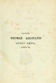 Tapa de Sancti Thomae Aquinatis Doctoris Angelici ordinis praedicatorum Opera omnia