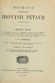 Tapa de Dogmata theologica Dionysii Petavii e Societate Jesu