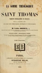 Tapa de La somme théologique de Saint Thomas