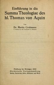 Tapa de Einführung in die Summa theologiae des heiligen Thomas von Aquin