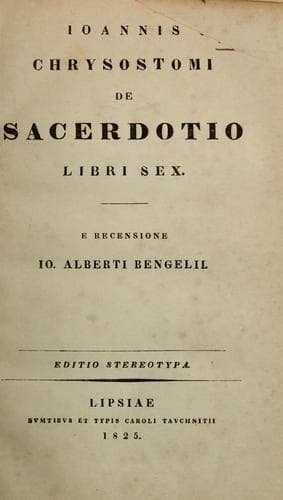 Tapa de De sacerdotio libri sex
