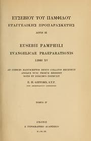 Tapa de Evangelicae praeparationis libri XV