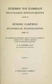 Tapa de Evangelicae praeparationis libri XV